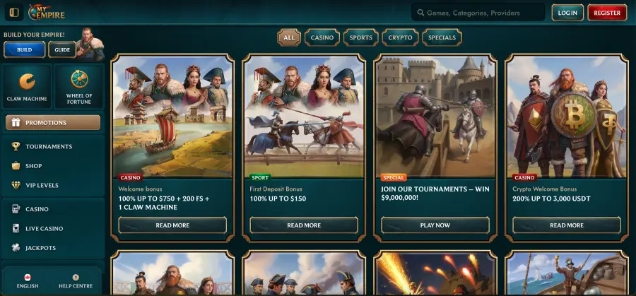 My Empire Casino No Deposit Bonus